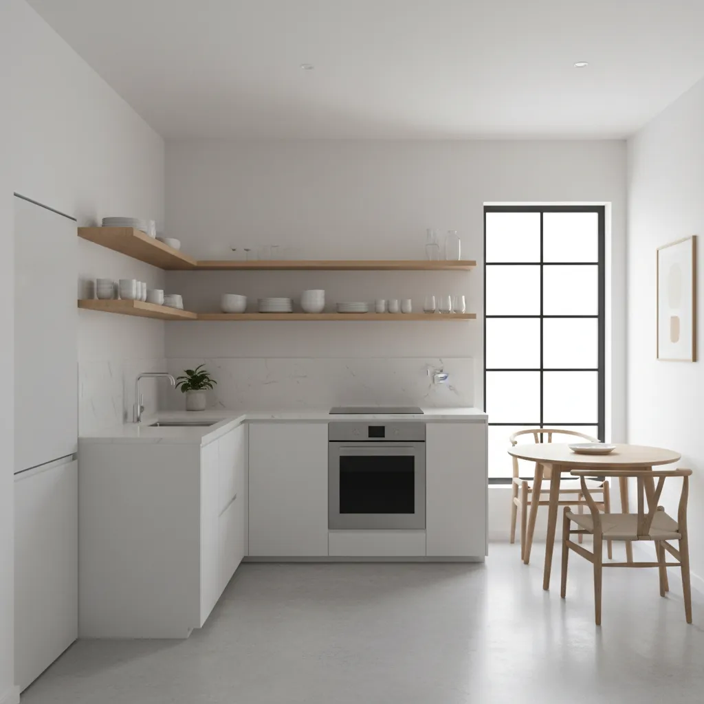 How to Arrange a Small Kitchen Without Cabinets