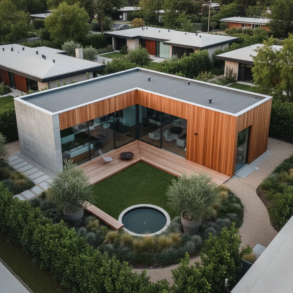 Diseños de casas pequeñas en forma de L