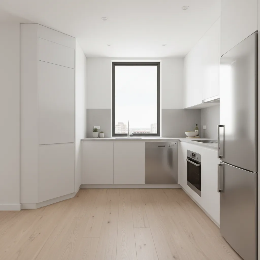 Small L Shaped Kitchen With Corner Pantry: Smart Layout Ideas: How to design a compact L-shaped kitchen with a corner pantry that maximizes storage, workflow, and visual space.