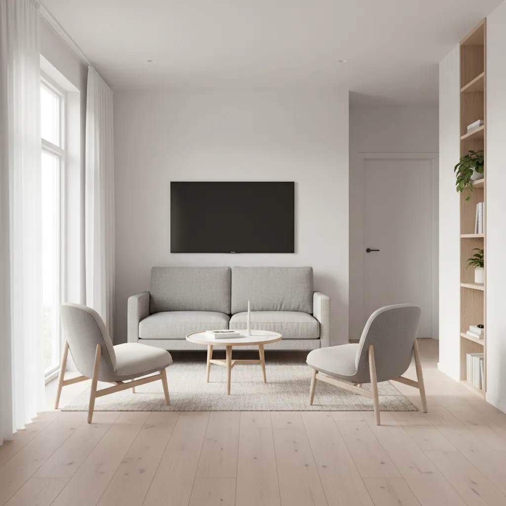 small living room optimized furniture layout generated using AI planning tools
