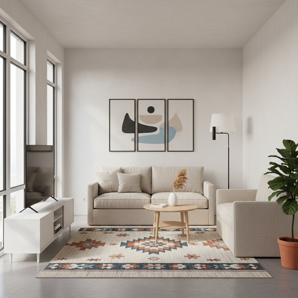 Aztec Pattern Living Room Feels Too Busy? Try the 1‑Statement Rule