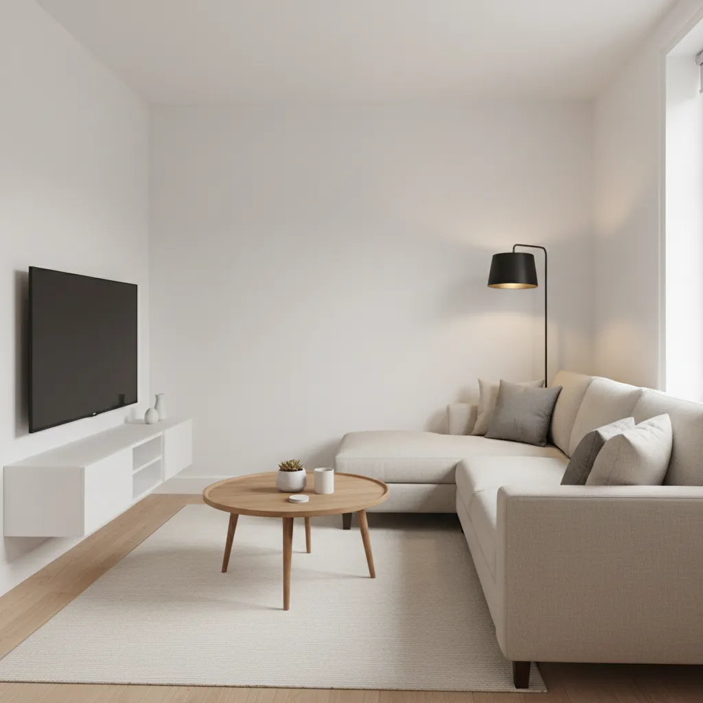 Small living room corner sectional layout maximizing space