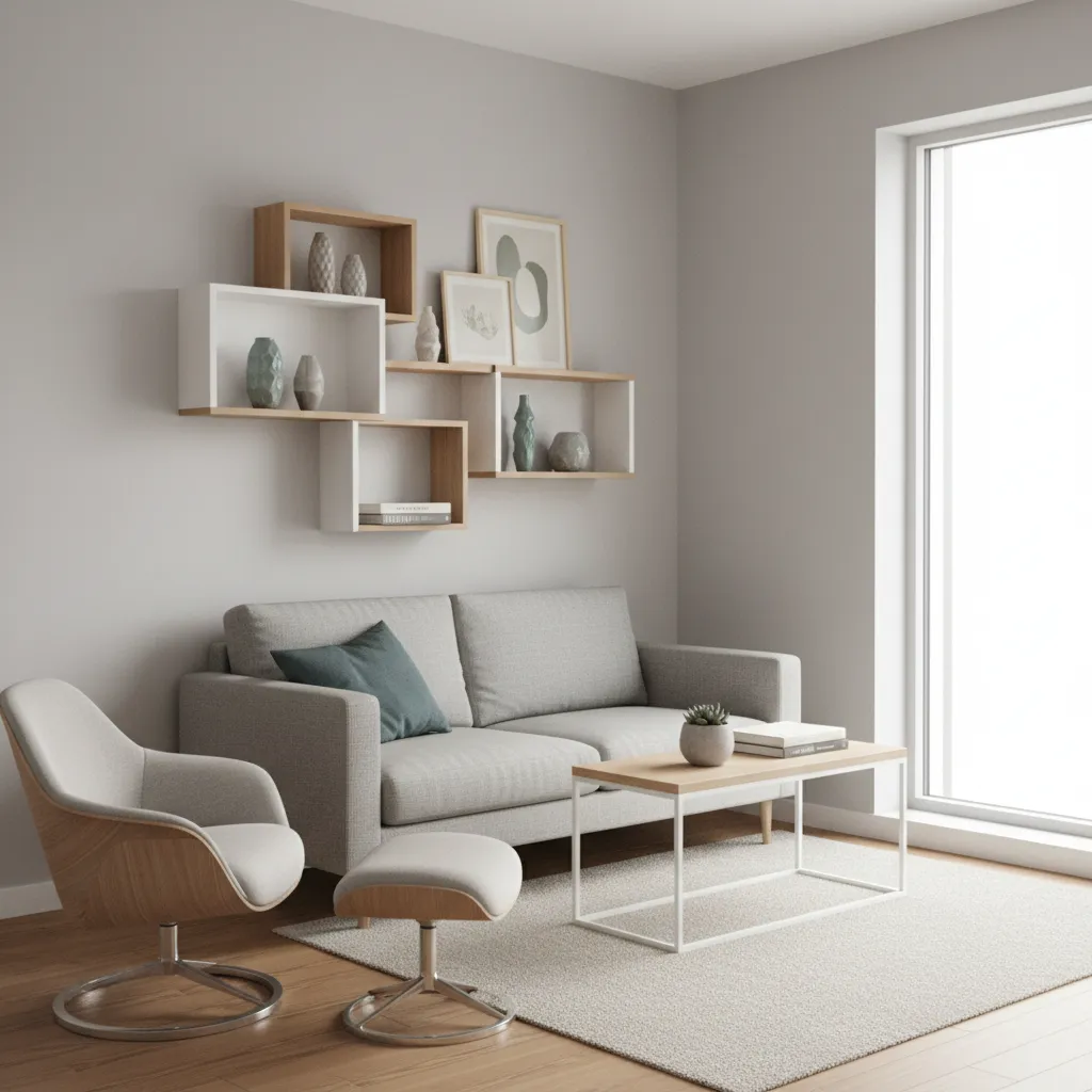 compact living room with optimized furniture layout for small space