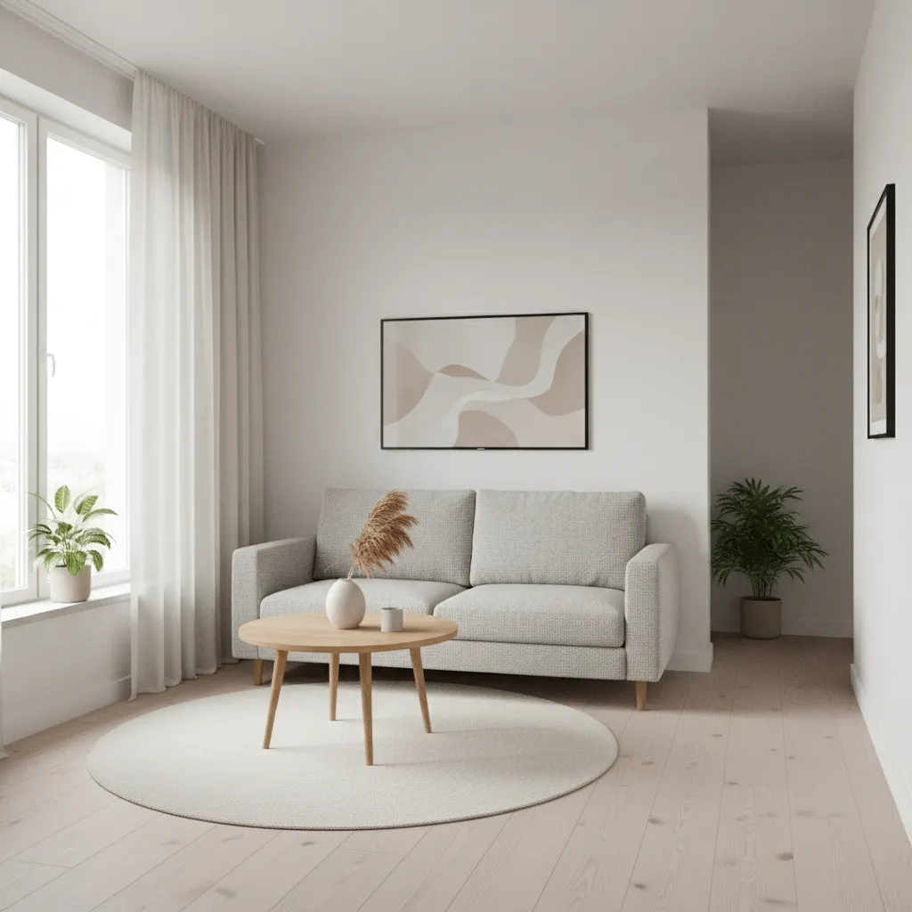 small living room furniture layout optimized for walking space