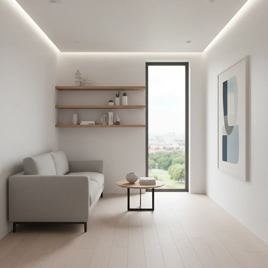 small living room optimized layout with compact furniture arrangement