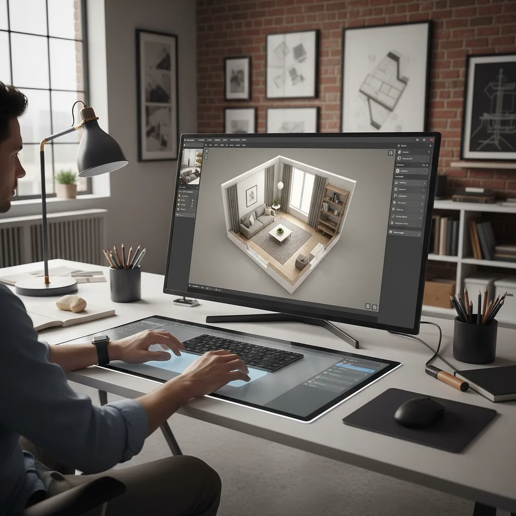 planning layout for small square living room with scaled furniture placement
