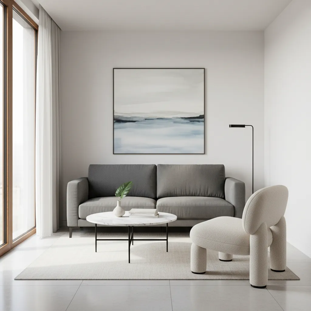 Small living room layout using compact furniture and smart space planning