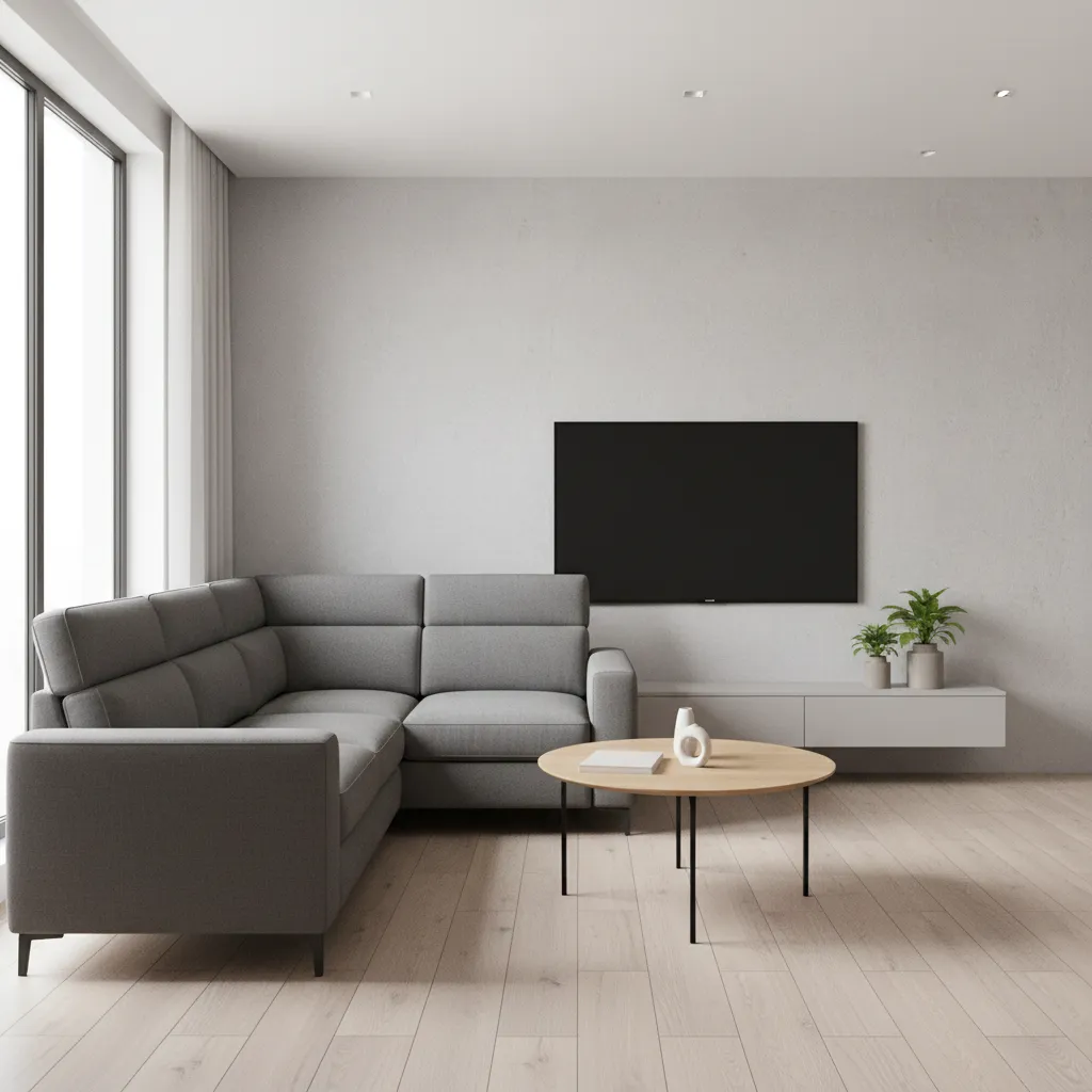 Corner layout with reclining sofa in a small living room