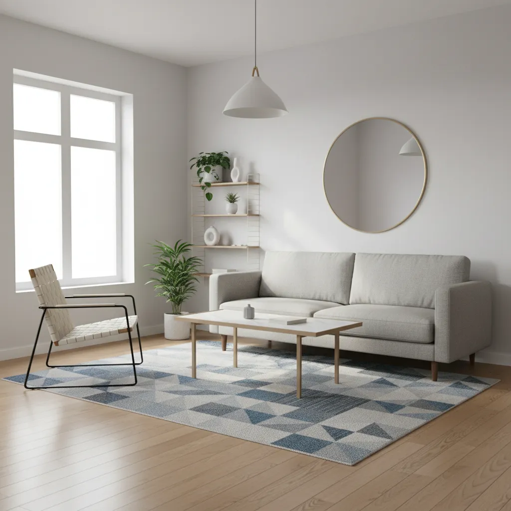 small living room layout optimized with compact sofa and clear pathways
