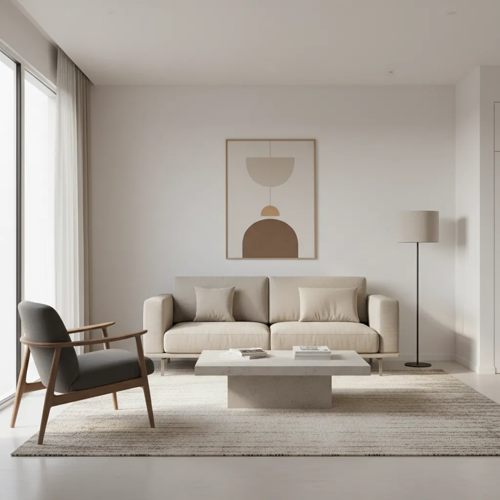 Small living room furniture arrangement with loveseat and chair