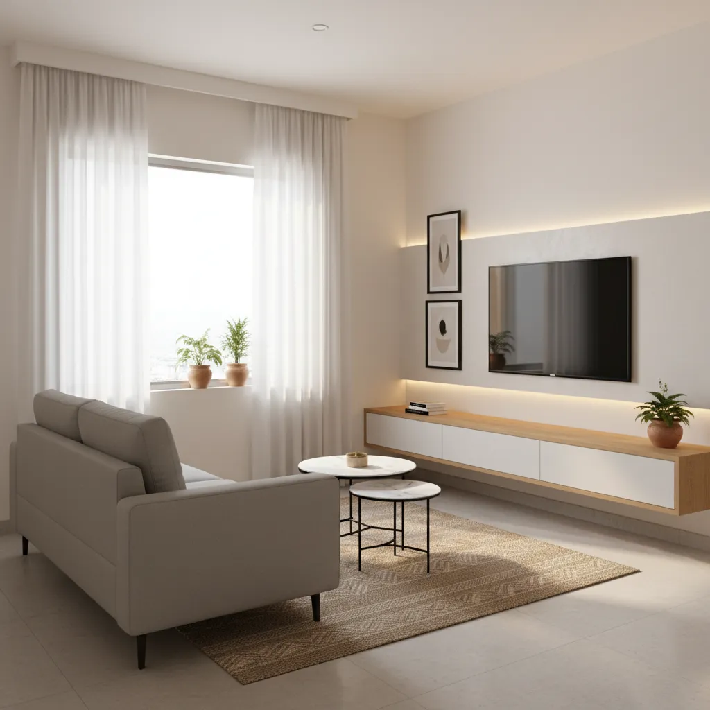 TV Unit Design for Small Living Room in India