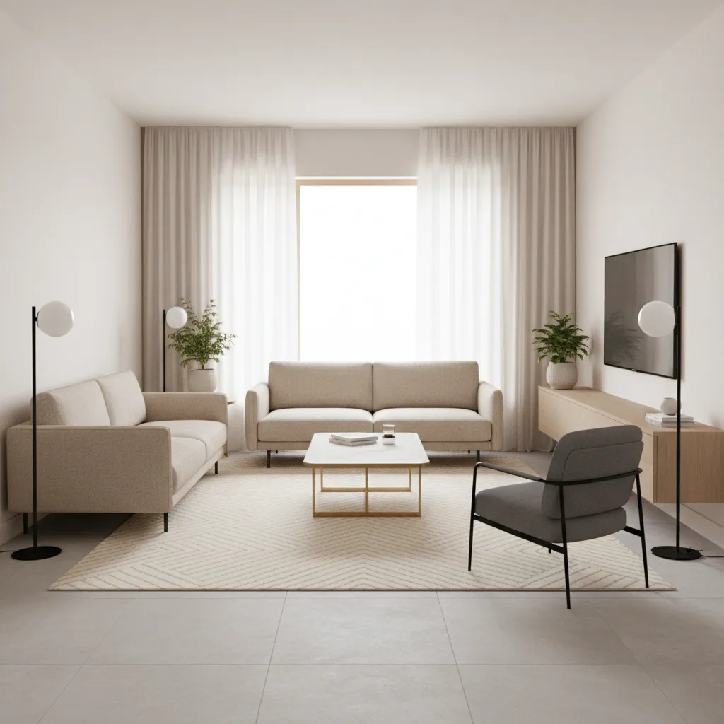 Interior Designer Layout Rules for Small Living Rooms with Multiple Sofas: Professional spacing, balance, and layout strategies designers use to fit two sofas into small living rooms without crowding the space.