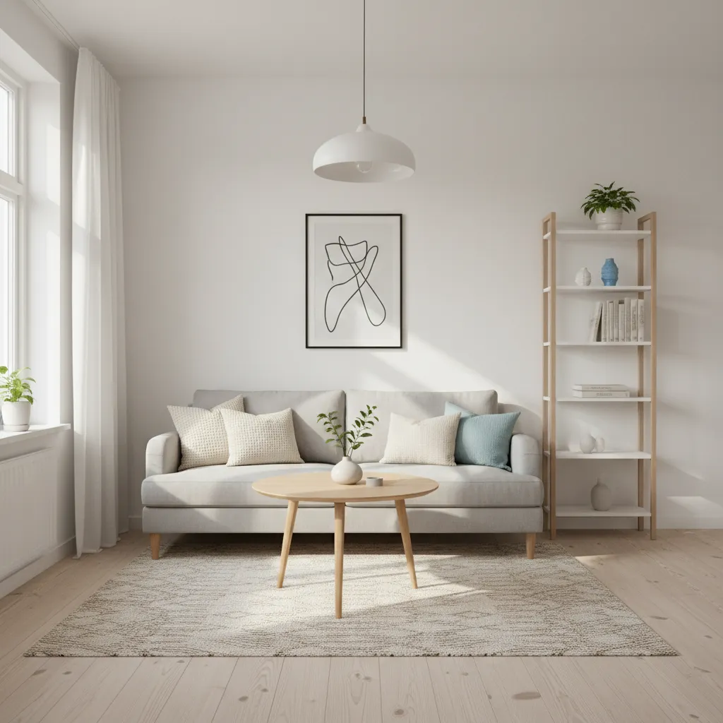 Apartamento pequeño decorado con estilo nórdico