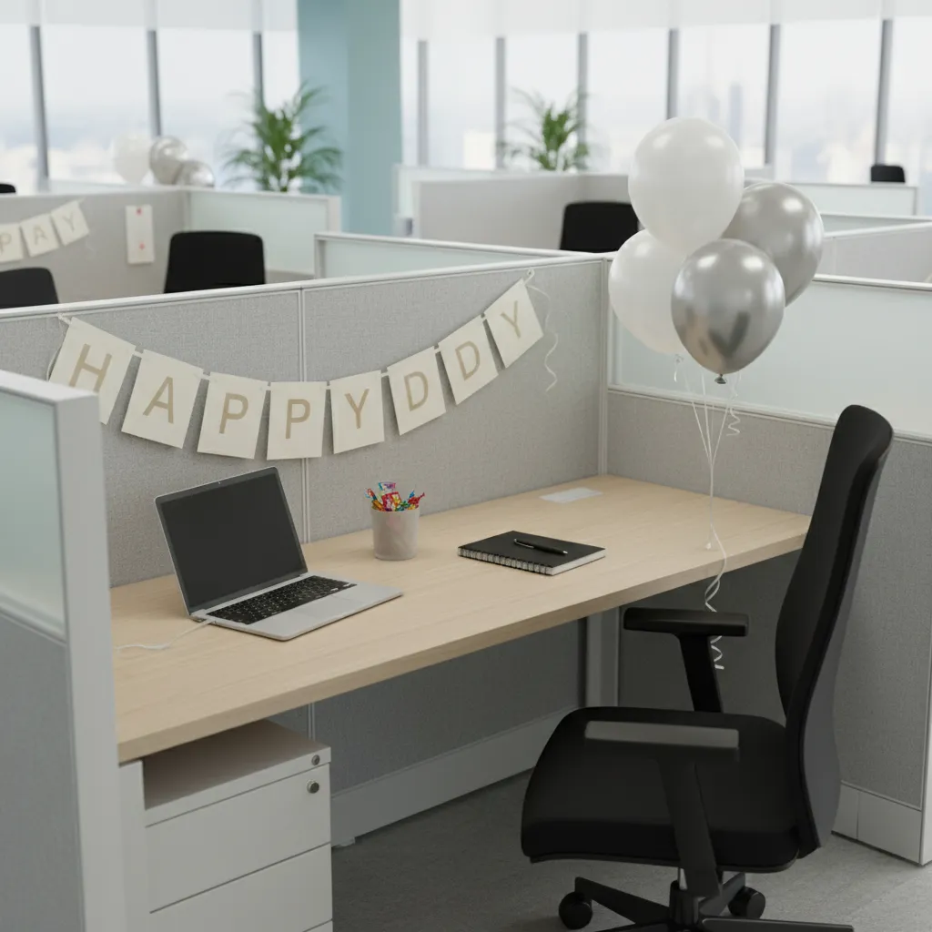 How to Decorate a Small Office Cubicle for a Birthday Without Clutter