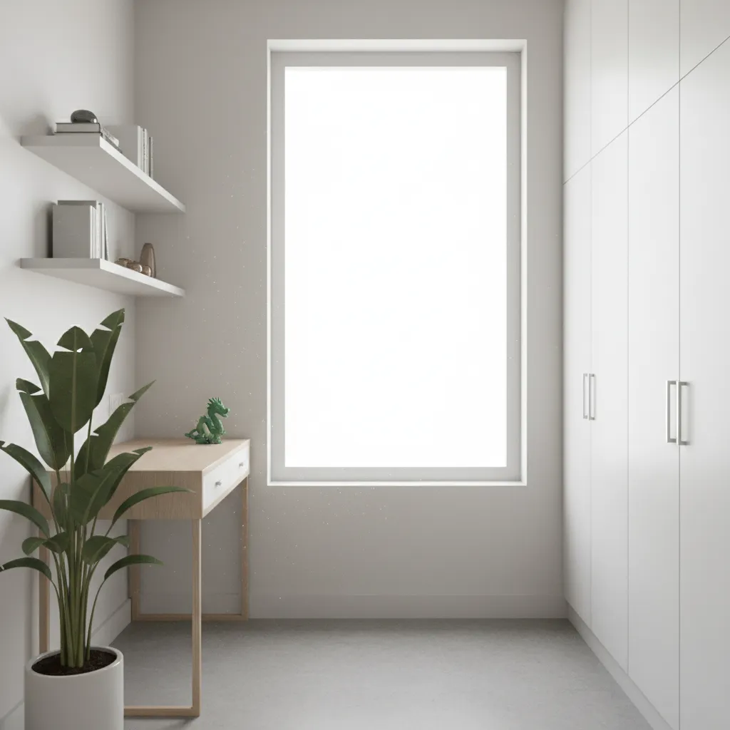small home office layout optimized using green dragon feng shui principles