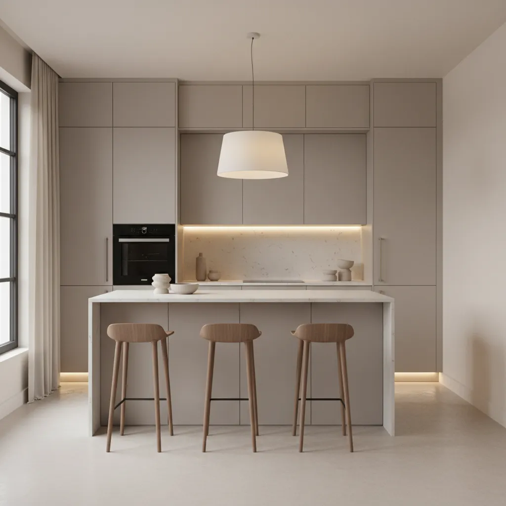 compact kitchen island design for small two bedroom house