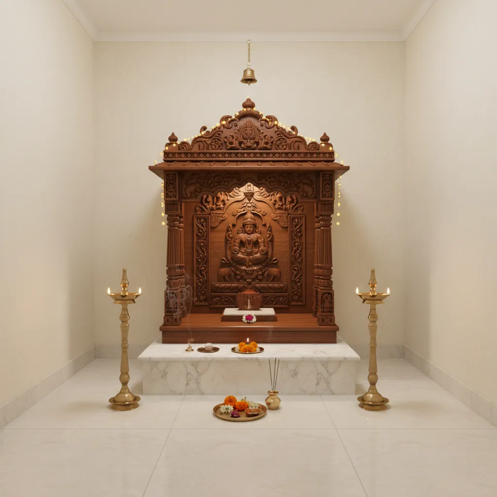 5 Small Pooja Room Designs for South Indian Homes