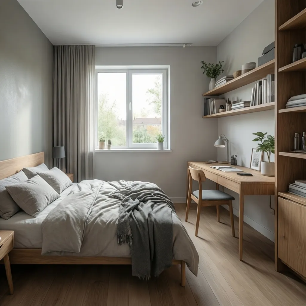 How to Optimize a Small Room with Bed and Desk Furniture Layouts