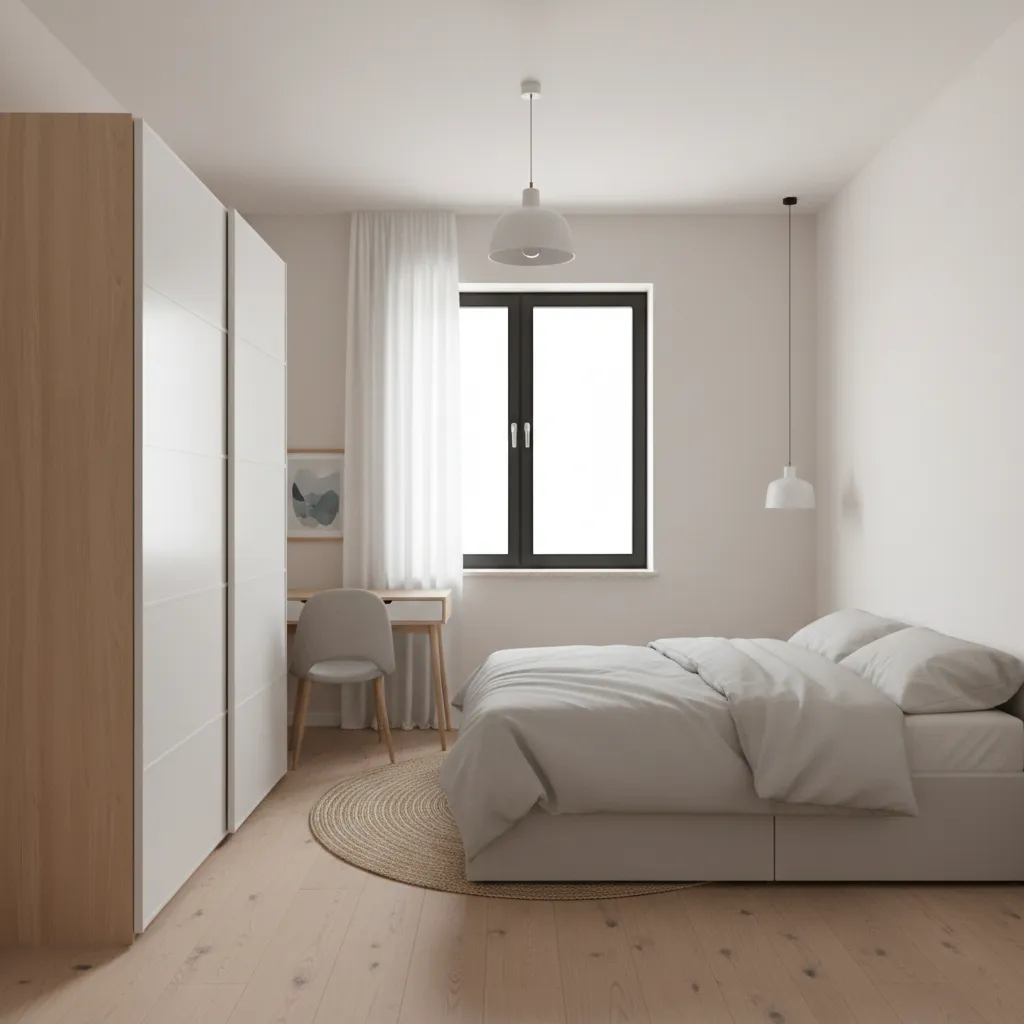small bedroom layout designed with interior planning software