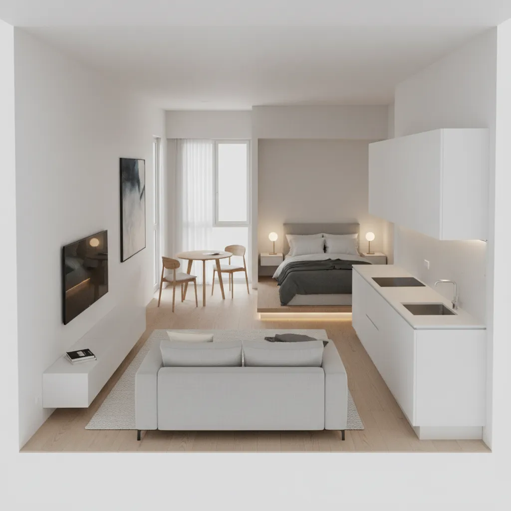 small apartment layout designed using home planning software
