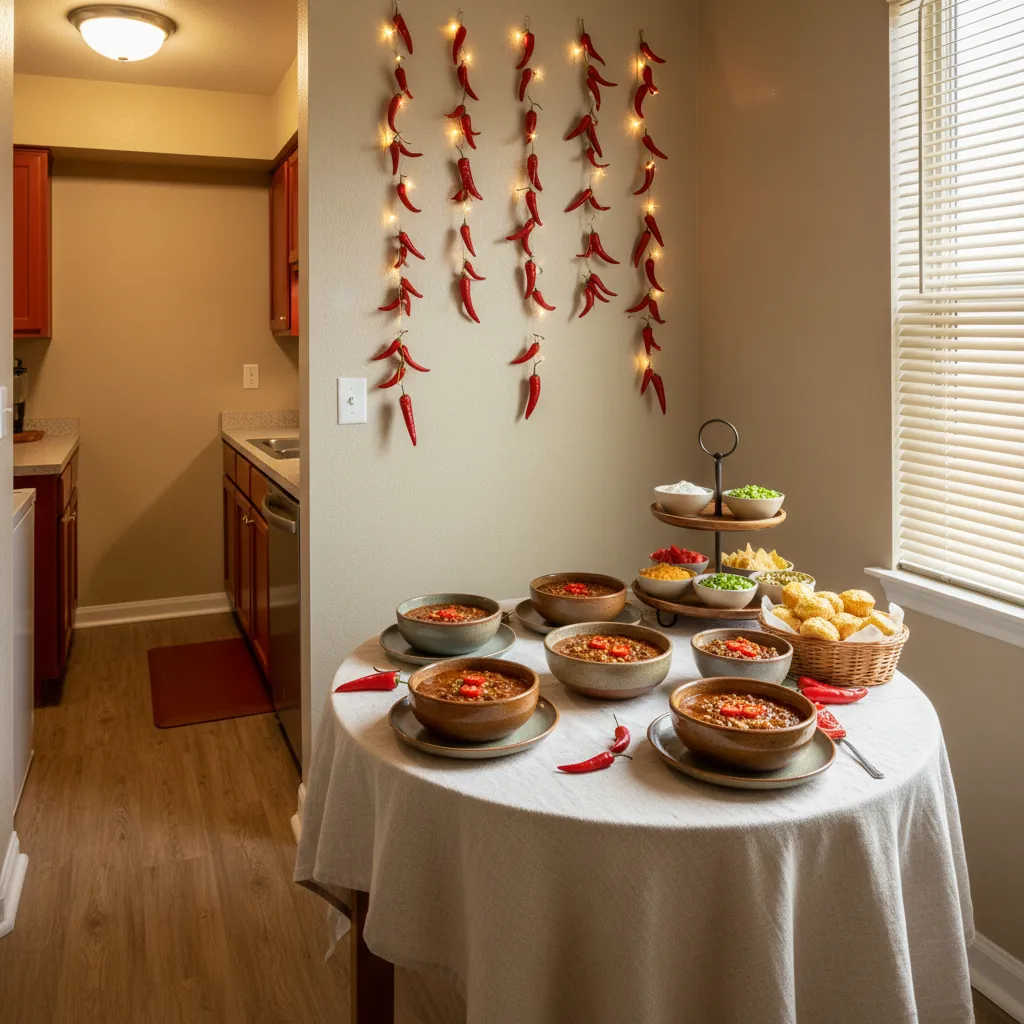 Optimize Chili Party Decor in Small Spaces