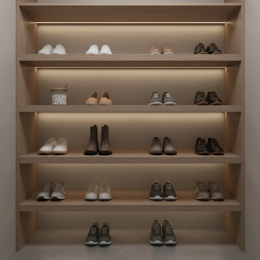 Small closet interior with scent placement showing where DIY fresheners work best