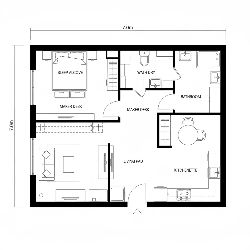 Small Studio with Zonal Partitions