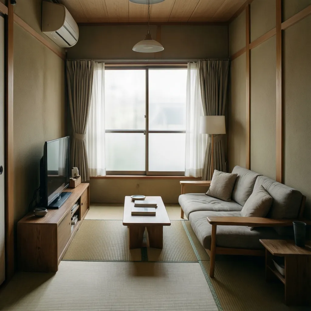 Pequeño apartamento diseñado con estilo zen y muebles bajos