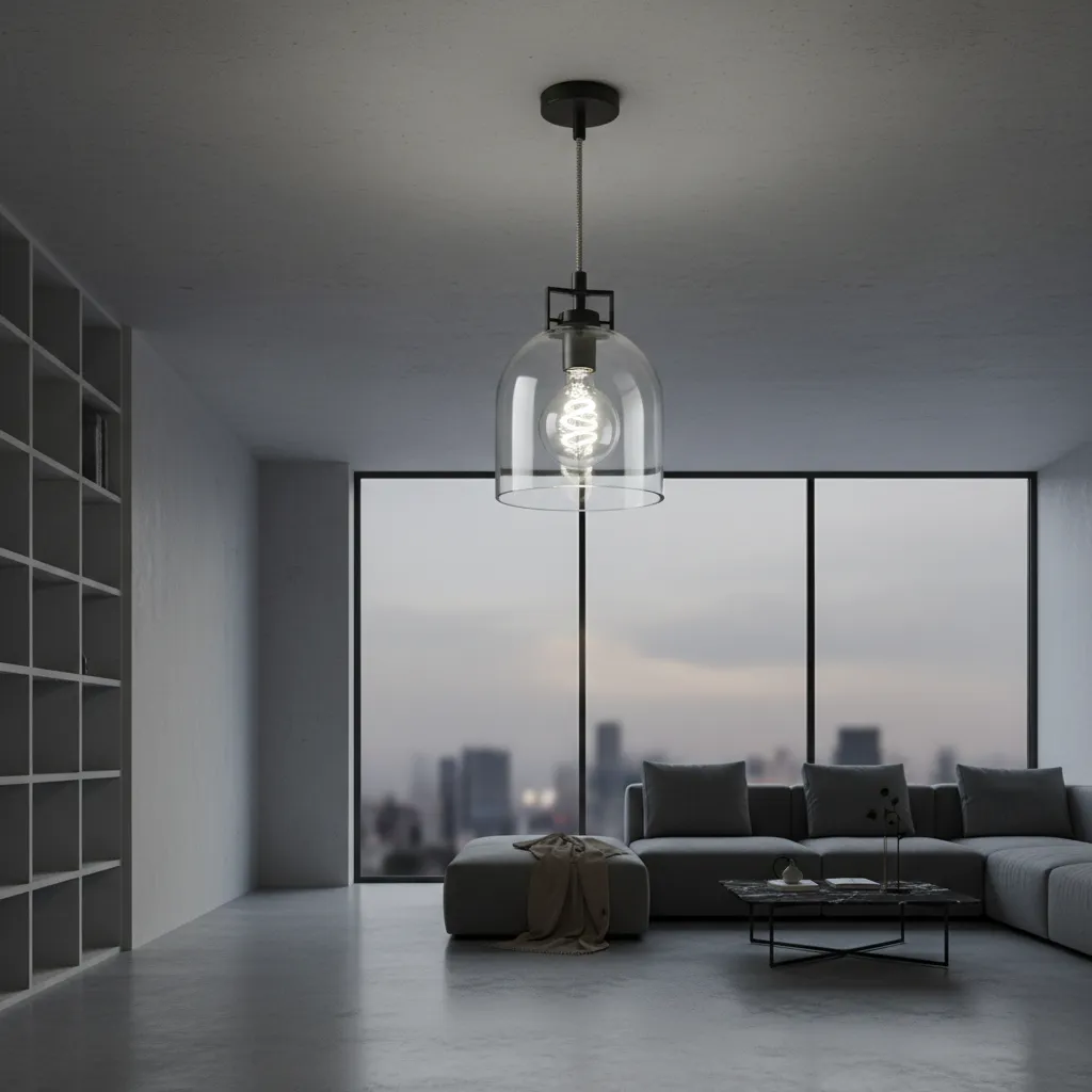 Smart LED bulb flickering inside ceiling fixture indicating possible electrical fault