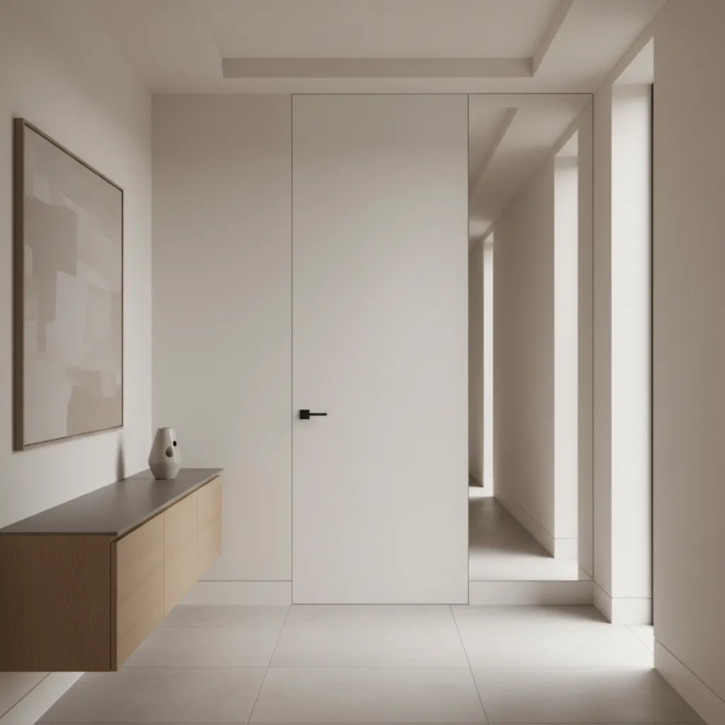 smooth freshly painted interior door with professional finish