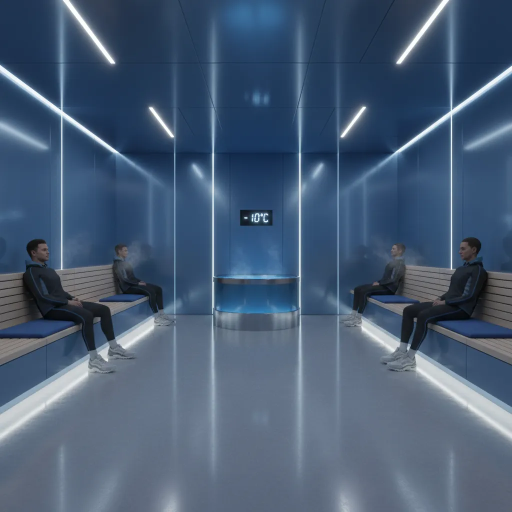 Modern cold recovery room used by professional soccer players