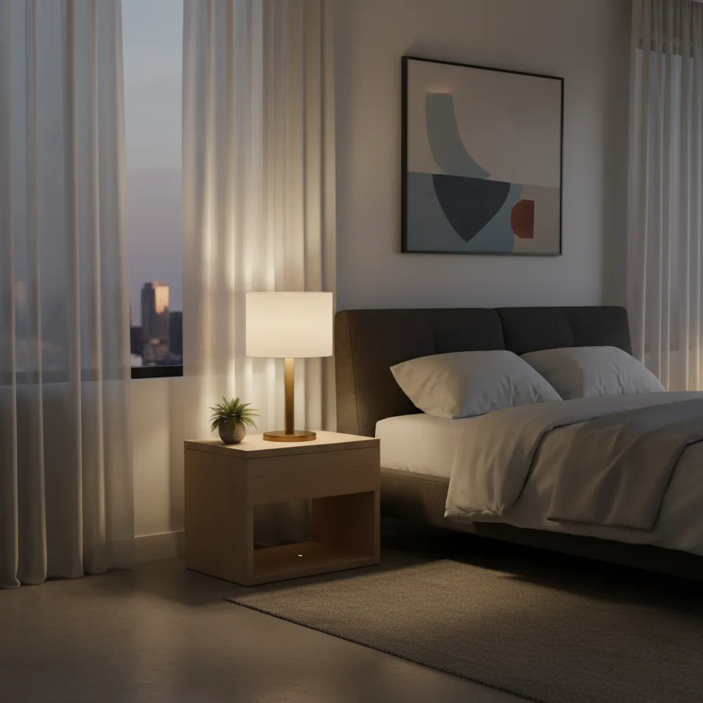 rechargeable bulb installed in lamp socket charging while in use