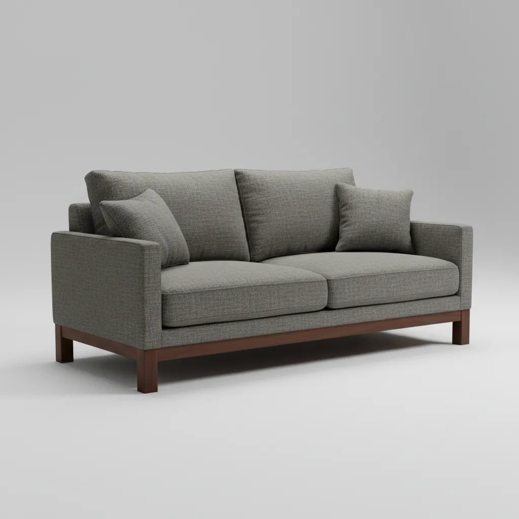 Studio style 3D render of a single sofa used for ecommerce product visualization