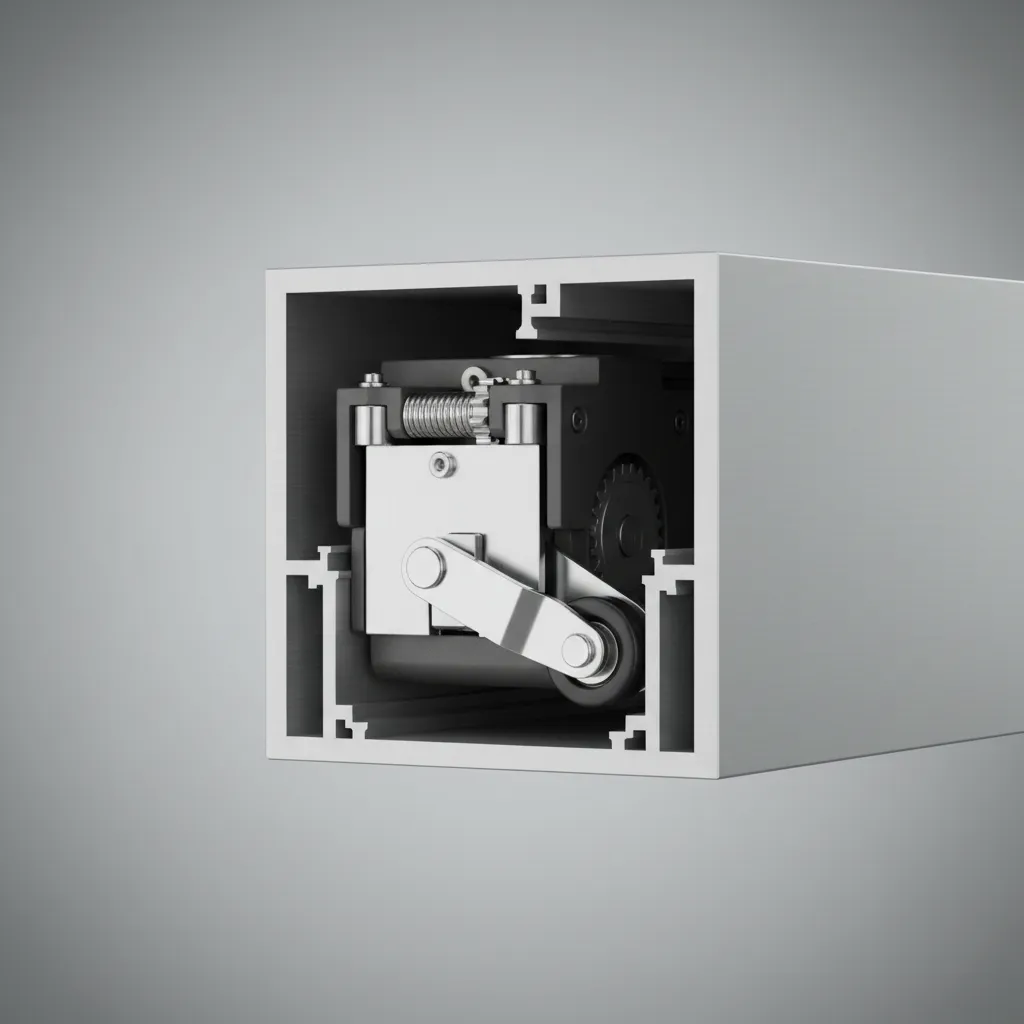 soft close sliding mechanism inside closet door track