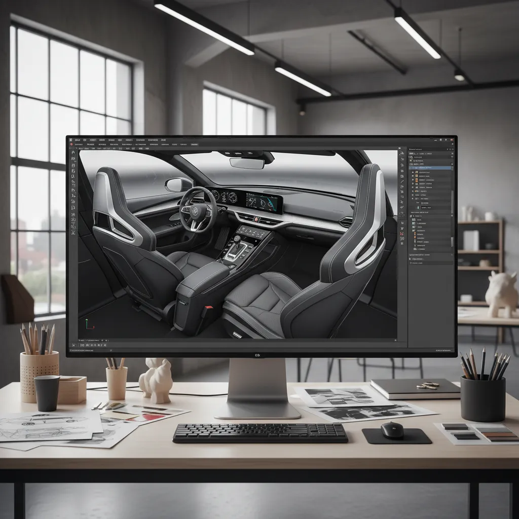 Software para diseño de interiores de autos 3D y 2D