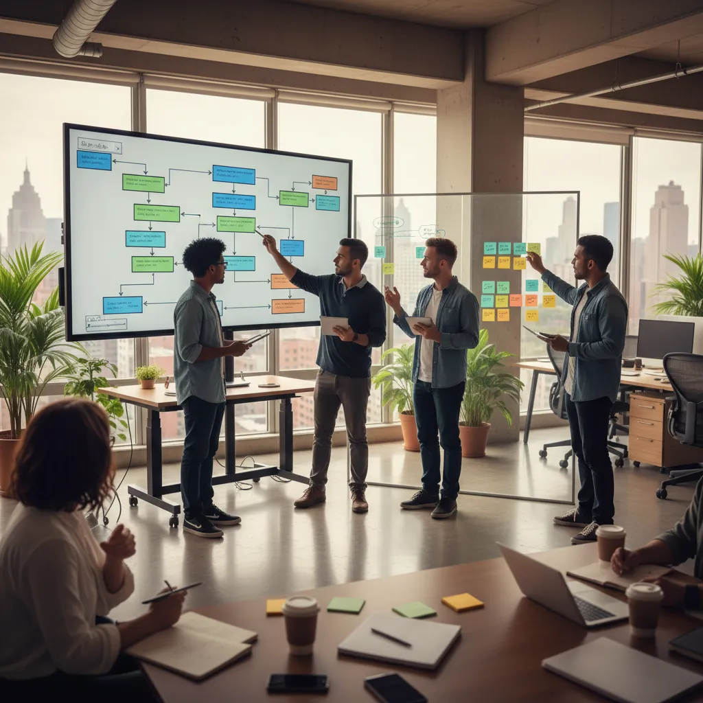 Equipo de producto analizando flujos de interacción del usuario