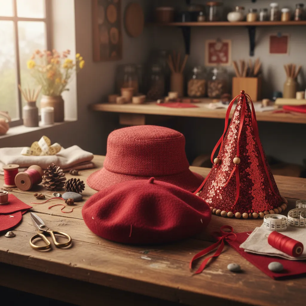 Diseños de sombreros rojos para hacer en casa fácilmente