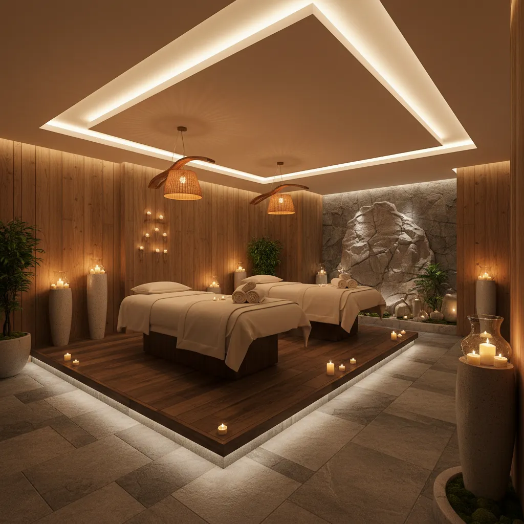 Đèn trang trí spa giúp không gian thư giãn và sang trọng hơn
