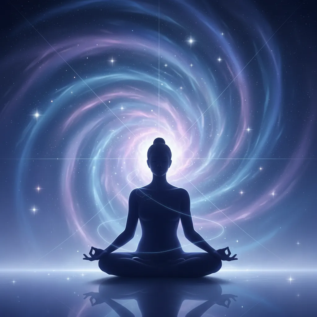Meditation and spiritual practice concept representing balance of Rahu energy