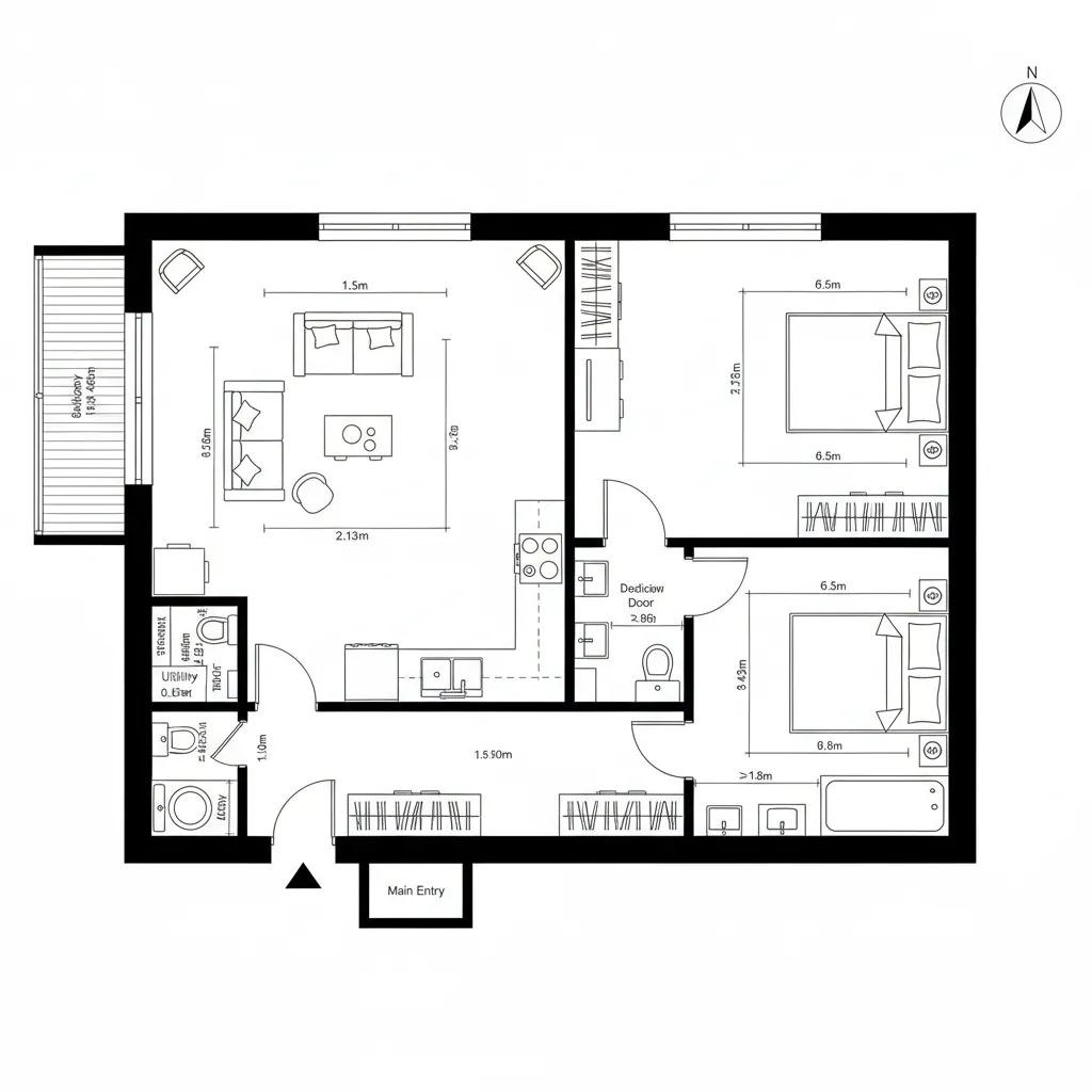 Split-Axis Gallery Living