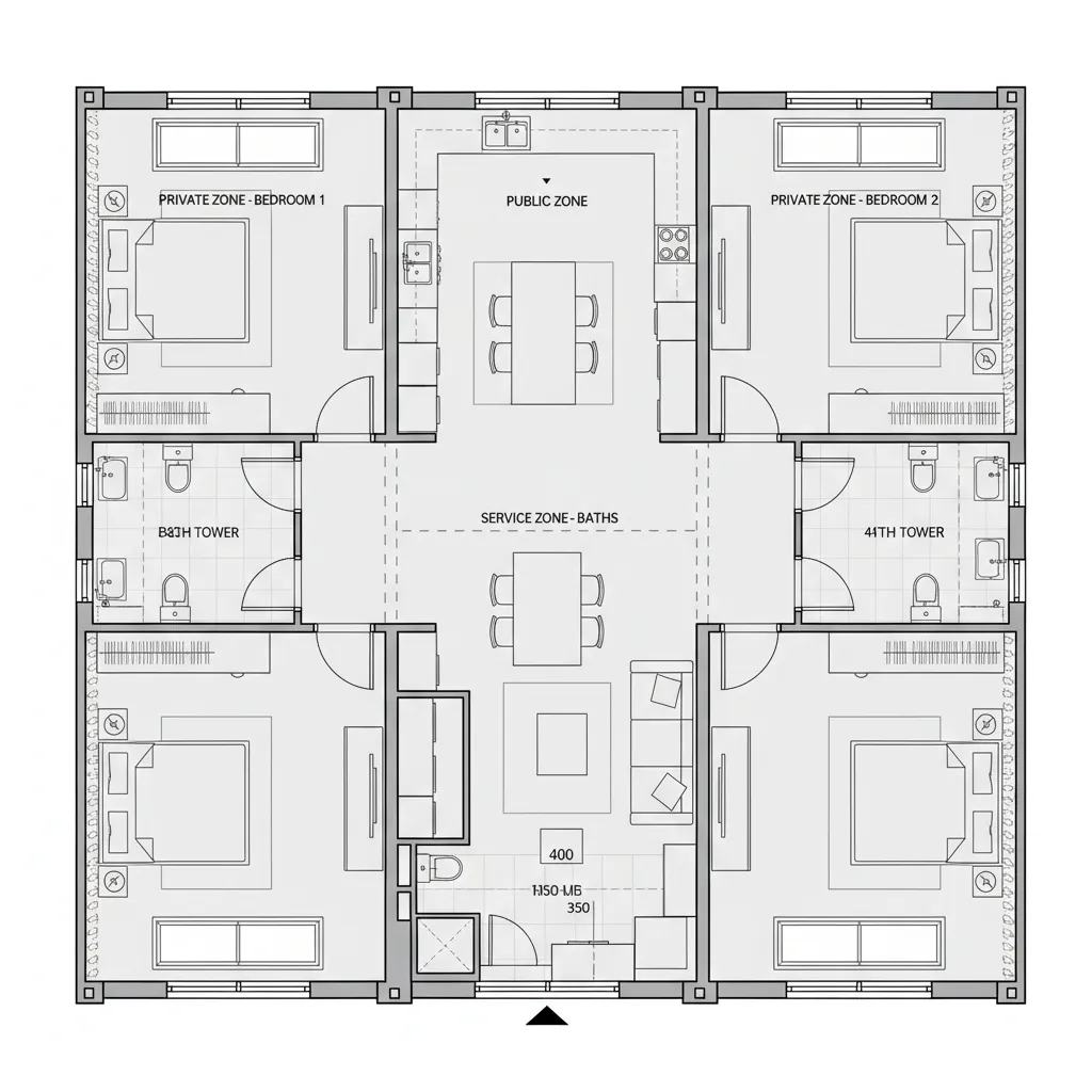 Split-Core Duo with En Suite Stack