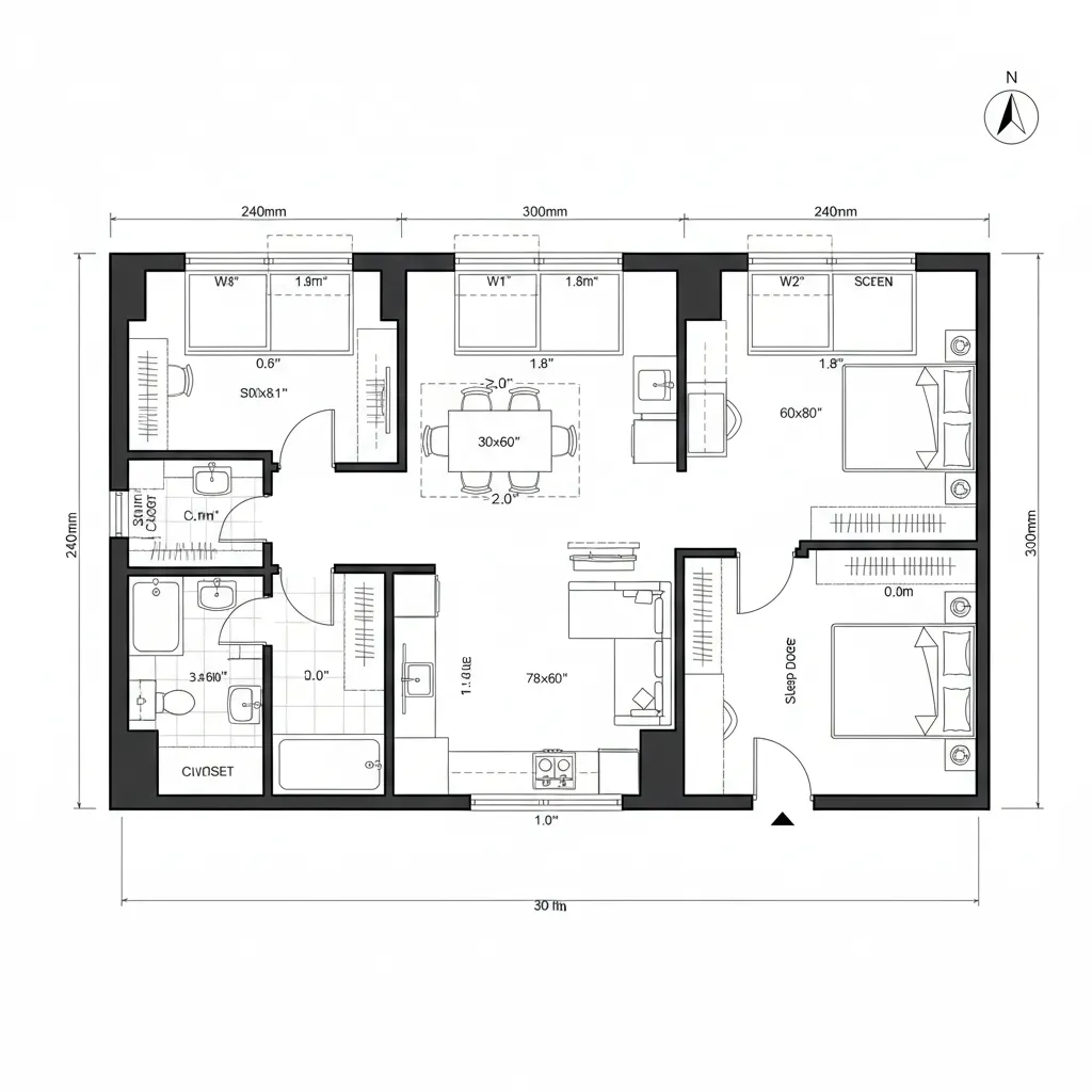 Split-Core with Light Wells