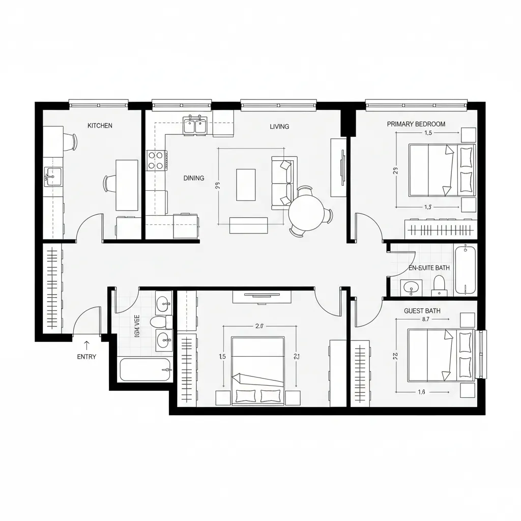 Split-Core Suite with Quiet Office Node