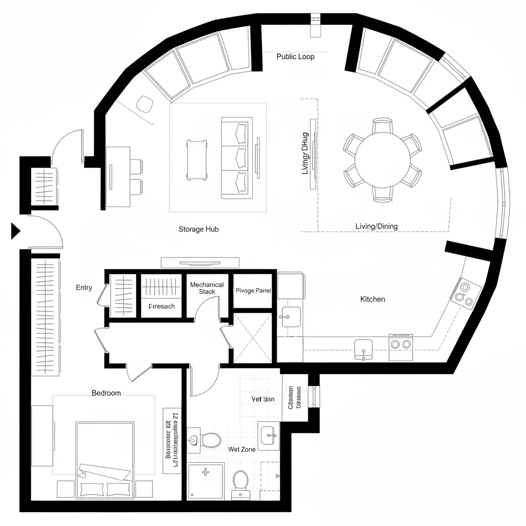 Split-Core One-Bed
