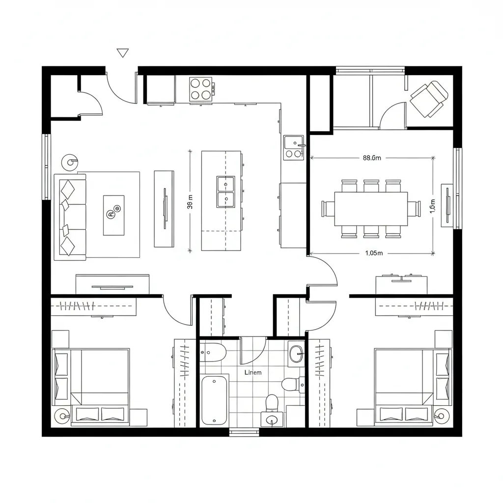 Split-Core Gallery + Pocket Bedrooms