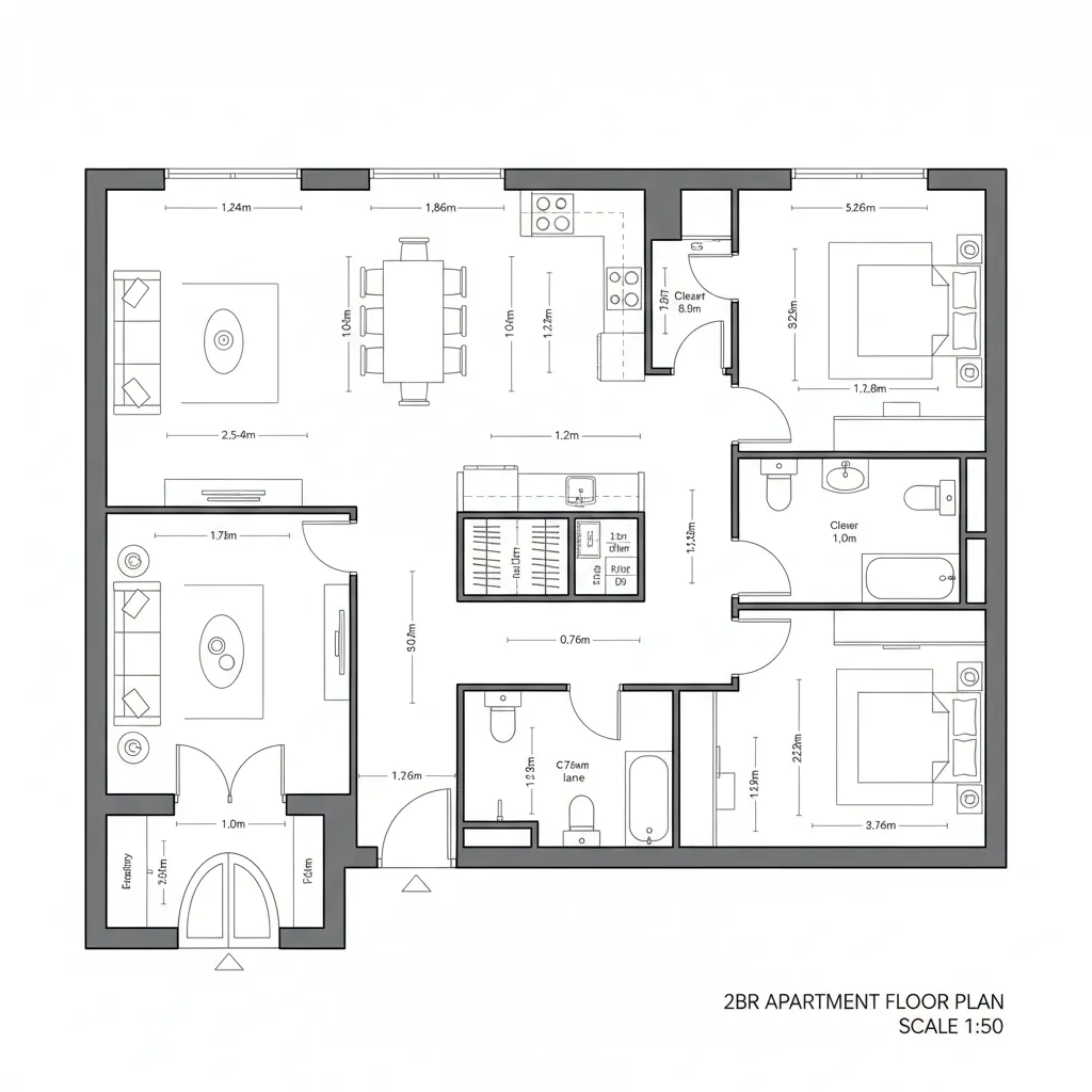 Split-Core Two-Bed Hybrid