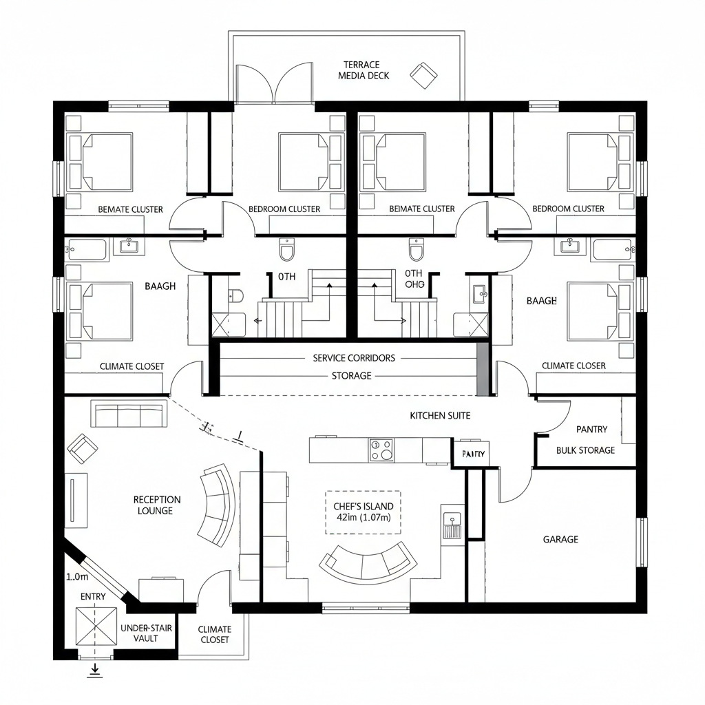 8000 sq ft House Floor Plans—A Futurist Designer’s Interface Guide