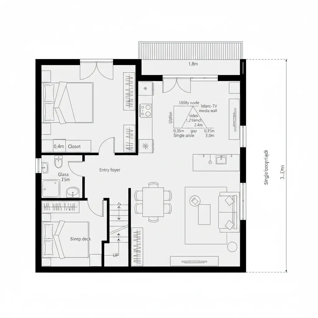 Split-Level Spine with Courtyard Void
