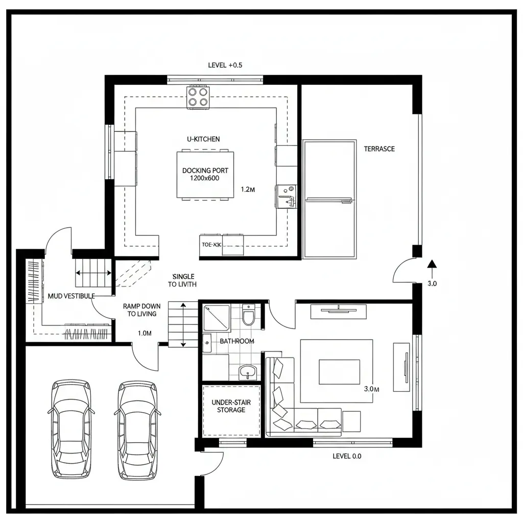 Split-Level Loop, Elevated U