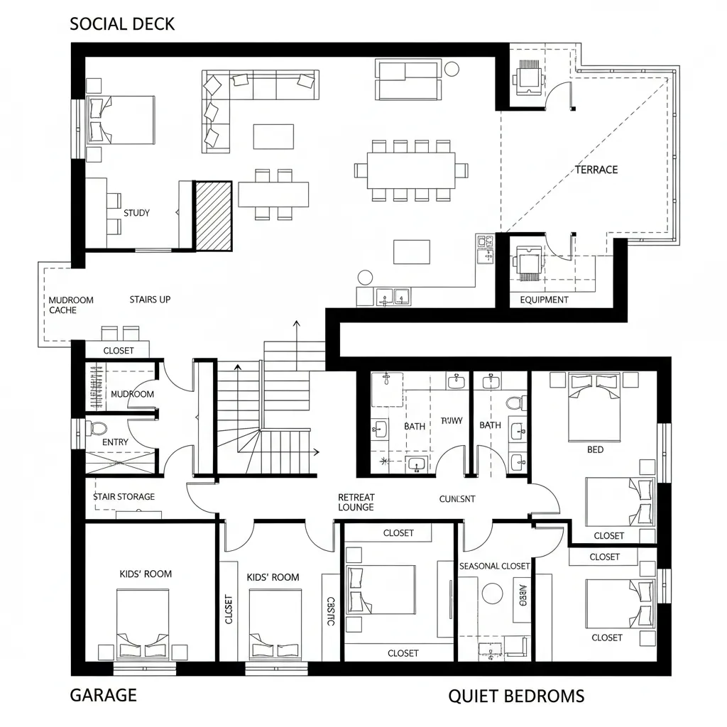 Split-Level Social + Quiet Stack